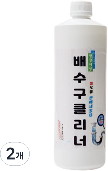 청정세상 젤 오물 분해세정제 배수구클리너, 2개, 1kg