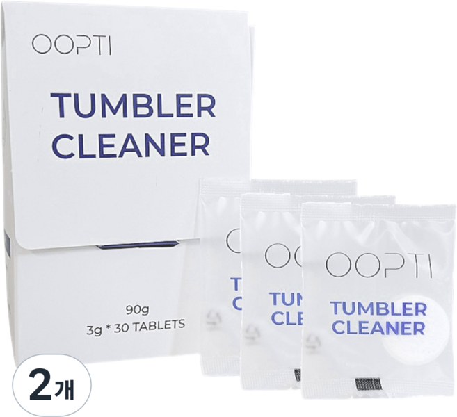 웁티 텀블러 발포 세정제 개별포장 30개입, 2개, 90g