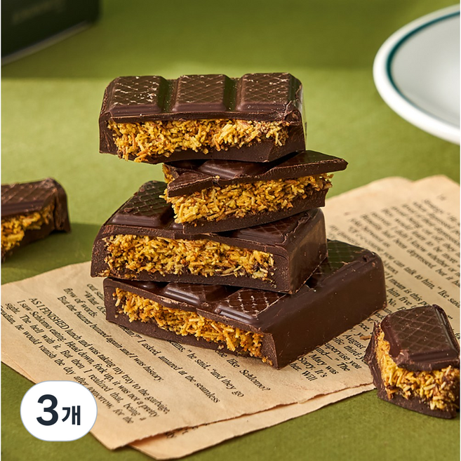 정원에서 스위트 카다이프 초콜릿 두바이 피스타치오 초콜릿 발렌타인데이 화이트데이, 80g, 3개