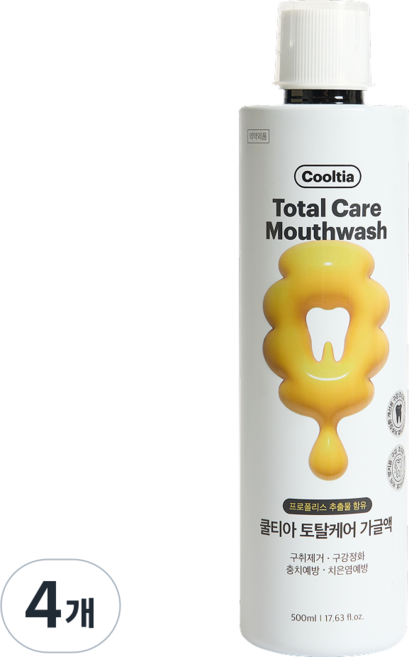 쿨티아 구강청결제, 500ml, 4개