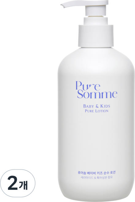 퓨어솜 베이비 키즈 아토 케어 특허성분 민감성 진정 순수 로션, 2개, 360ml