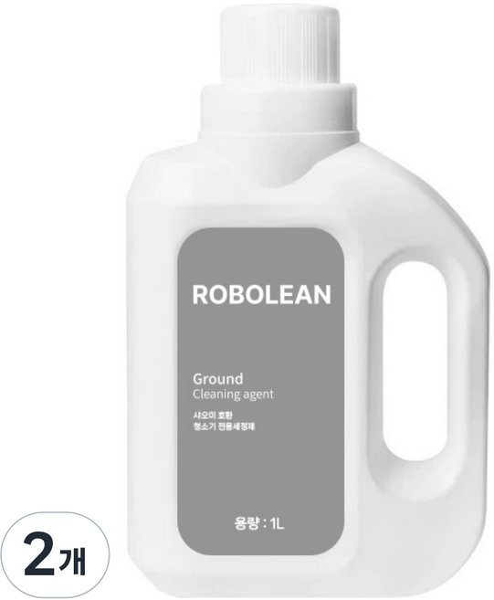 로보린 샤오미 전용세제 호환 1L 로봇청소기 전용세정제 클리너, 2개
