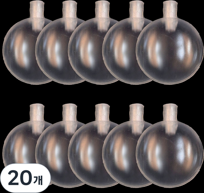 원형 삑삑이 강아지 장난감 아기 인형 소리나는인형만들기, 20개, 반투명