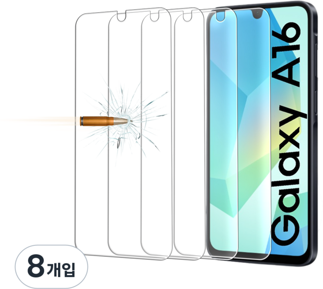 KT 포차코 키즈폰 액정 강화유리 방탄필름 4매, 8개