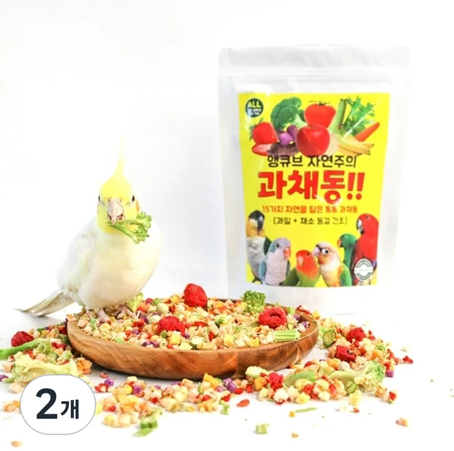 앵큐브 과채동 15가지 담은 통통 과일 채소 동결 건조 간식, 30g, 2개 - 쿠팡