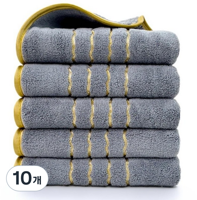 상덕 호텔수건 수건 디자인예쁜수건 50*90CM, 10개, 그레이스트라이프