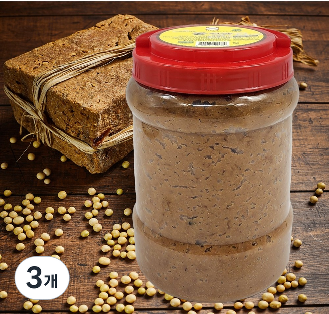 장마을 콩된장 집 맛있는 재래식 시골 전통 된장, 2kg, 3개