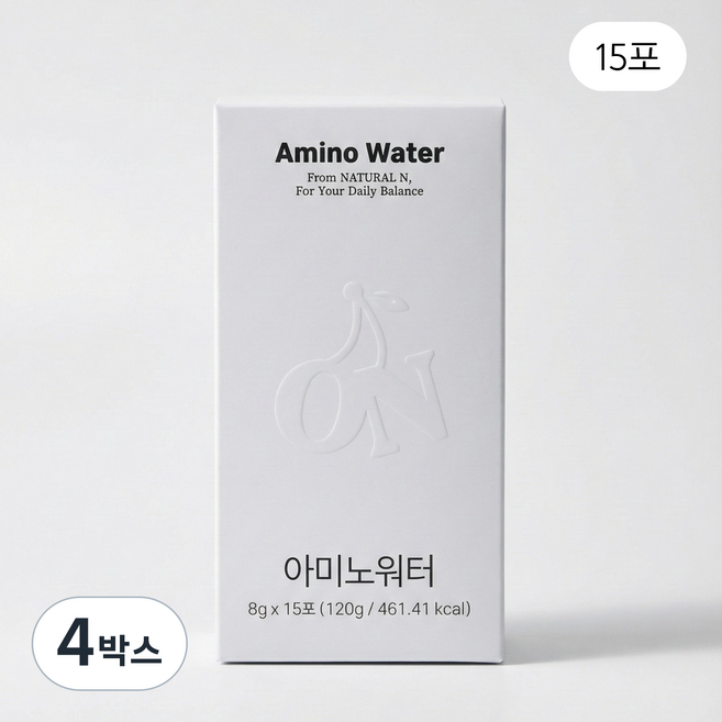 체리온 아미노워터 타트체리 글루타민 BCAA 리커버리 드링크, 4박스, 15회분