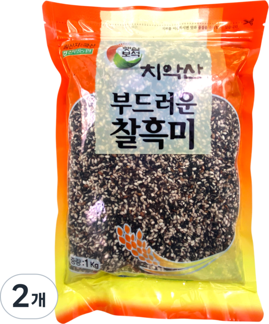 [신림농협] 찰흑미 (흑향찰), 2개, 1kg