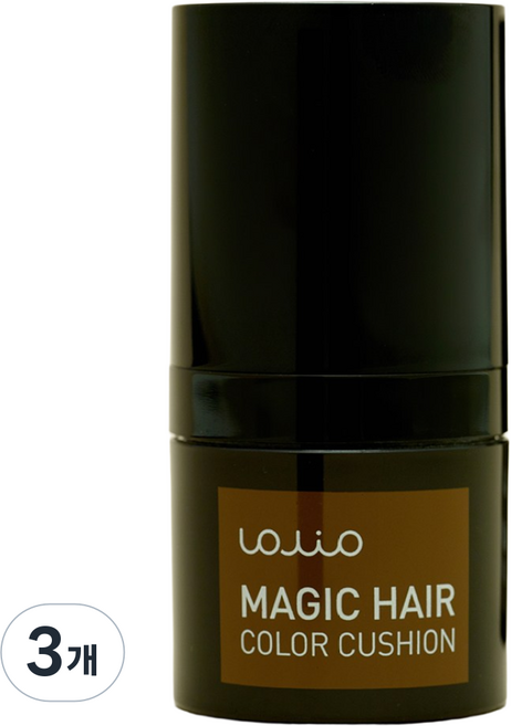 아미니 롤리오 1초커버 헤어 컬러 쿠션, 내추럴브라운, 3개