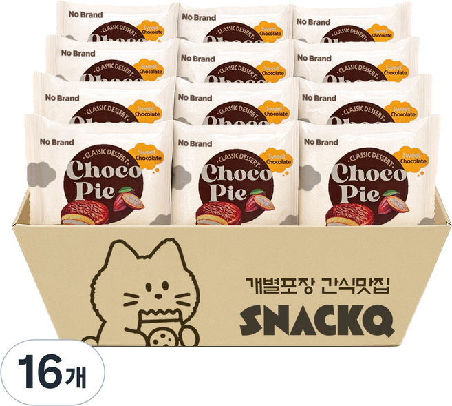 노브랜드 과자, 16개, 초코파이(오리지널)