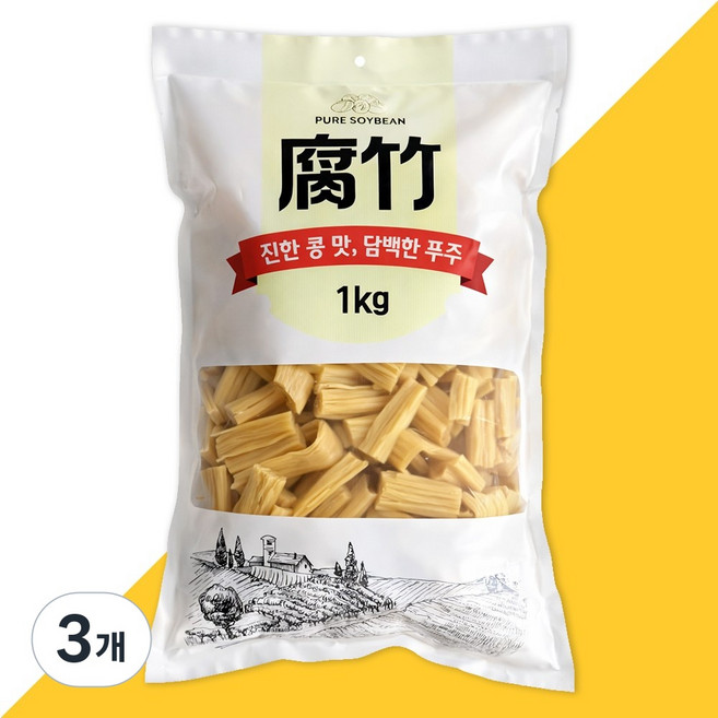 루이채 자른 푸주 대용량 건푸주, 3개, 1kg
