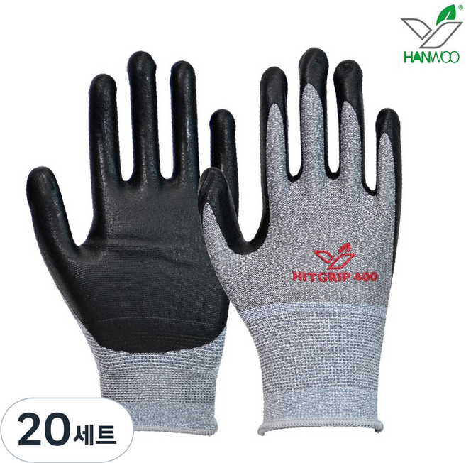 한우 히트그립 400 NBR 다목적 코팅장갑, 20세트