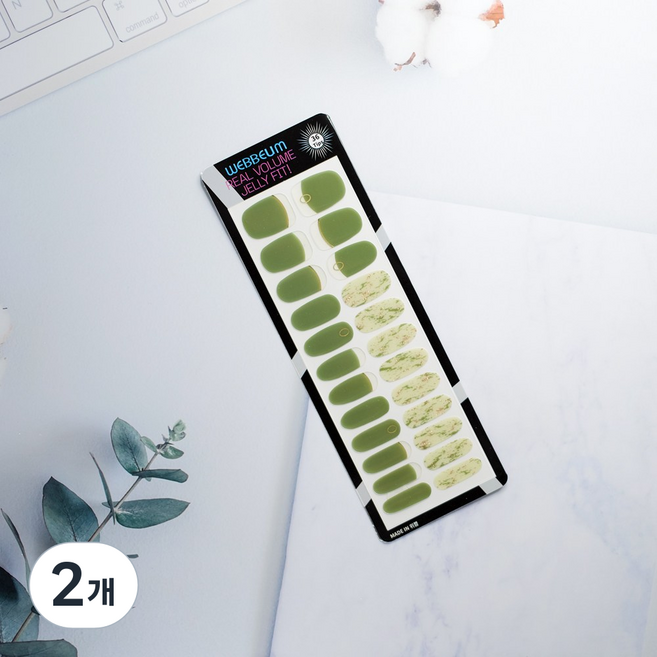 위쁨 네일스티커 네일팁 젤네일스티커, 2개