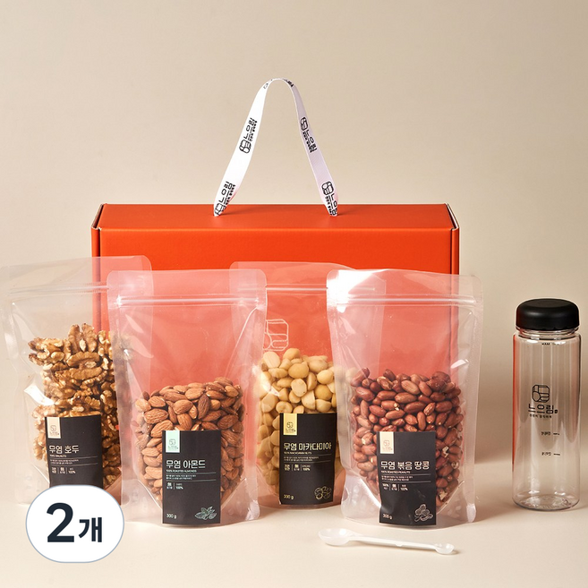 [선물포장] 느으림 국산 땅콩 외 견과류 3종 느으림 선물세트, 2개