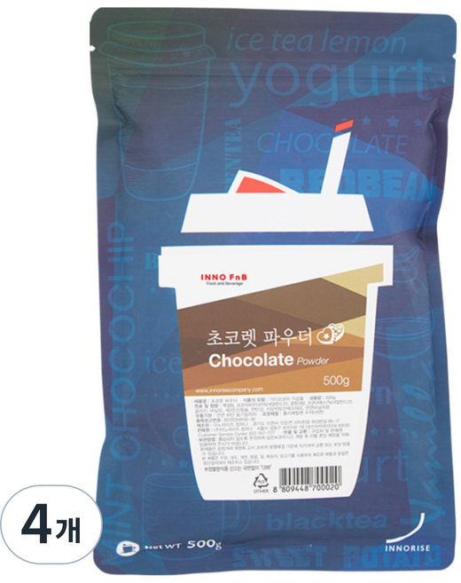 이노라이즈 프리미엄 초콜릿파우더 32%, 4개, 500g