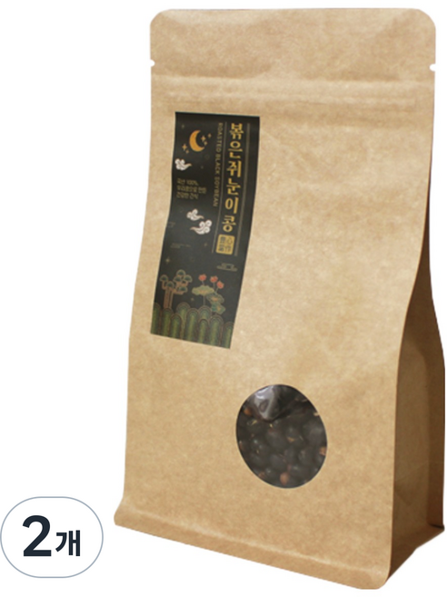 풍심당 볶은 국내산 쥐눈이콩 하루 견과류 저당간식 사무실 회사 간식, 2개