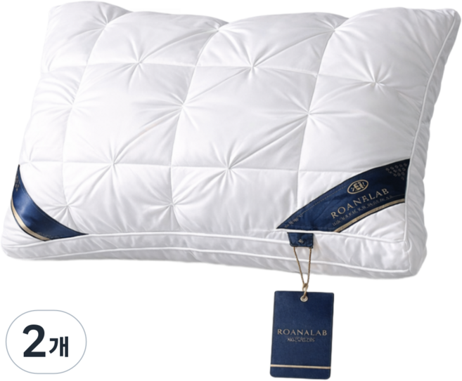 로아나랩 호텔베개 프리미엄 5성급 항균 숙면 베개, 2개, 화이트