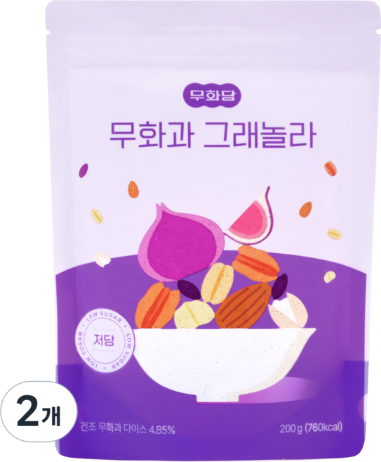 무화당 저당 프로틴 무화과 그래놀라, 2개, 200g