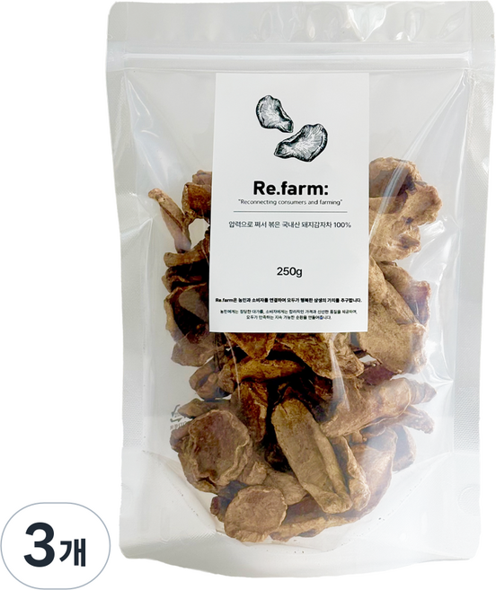 리팜 압력으로 쪄서 볶은 국내산 돼지감자차, 3개, 1개입, 250g