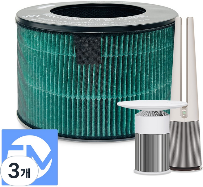 LG 엘지 에어로타워 공기청정기 필터 호환용, 3개, 에어로퍼니처 복합형