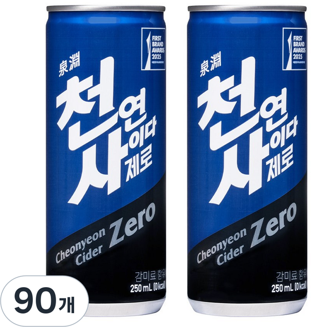 천연사이다 제로, 250ml, 90개