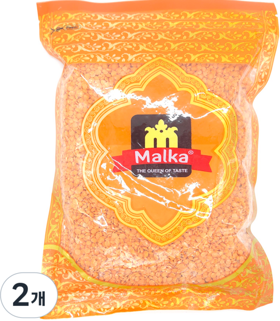 MALKA Red Split Lentils 레드 렌틸콩, 2개, 800g