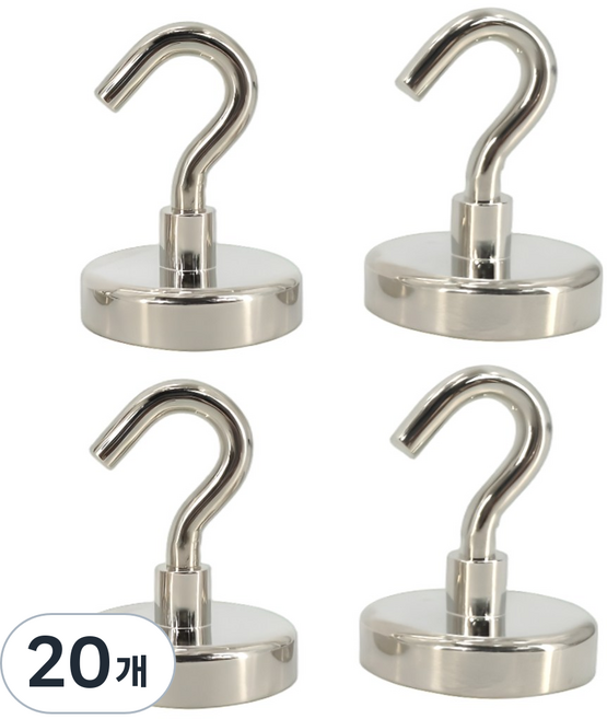 마니코 초강력 네오디움 고리자석 후크고리형 후크자석 걸이형 48mm, 20개