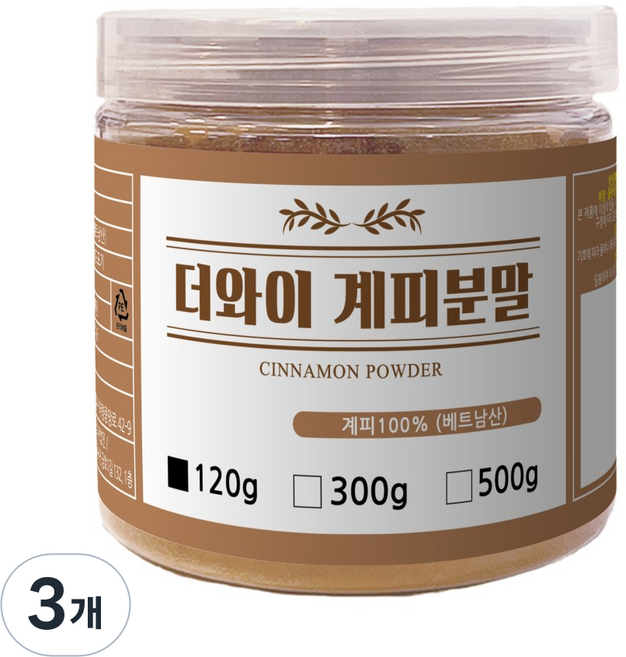 양원농장 계피분말 계피가루, 3개, 120g