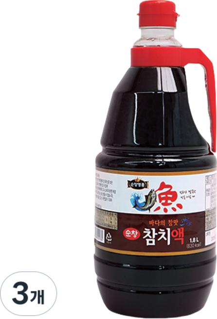 아주존 순창우리식품 업소용 요리용 참치액, 3개, 1.8L