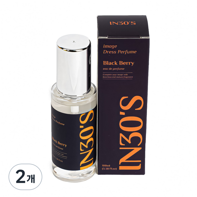 인써티 오드퍼퓸 섬유 향수 드레스퍼퓸, 11.블랙베리, 100ml, 2개