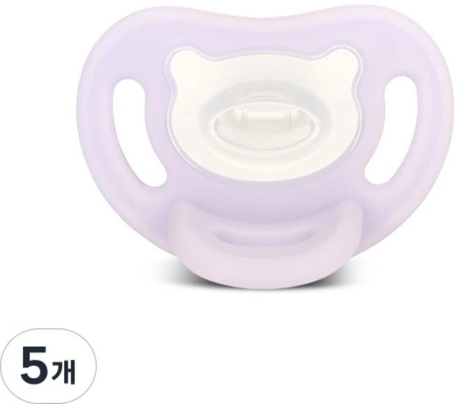 더블하트 올실리콘 통잠 쪽쪽이 소프트버디 스윗드림 굿나잇퍼플(M/3개월~), M(3개월~), 굿나잇퍼플, 5개 - 쿠팡
