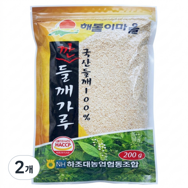 강원도농협 탈피 들깨가루 (햇들깨 당월도정출고) 국내산1등급들깨만사용 (강원도양양농협), 200g, 2개