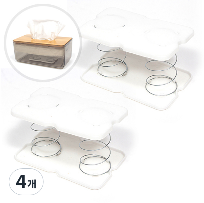 ZIO-BIZ 티슈 케이스 팝업 스프링 더블 / 티슈 화장지 물티슈 케이스 스프링 내장스프링 푸쉬스프링 팝업스프링 티슈업스프링 디스펜서, 4개