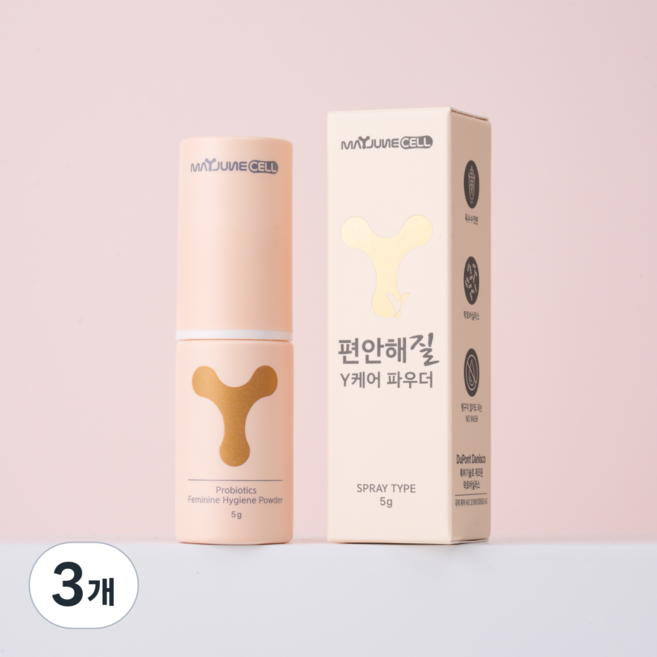 편안해질 뿌리는 유산균 특허 여성청결제, 5g, 3개