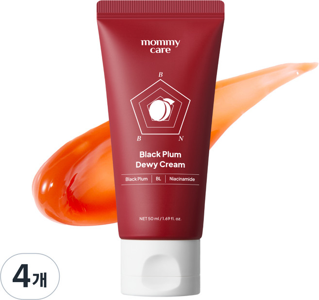 마미케어 미백 주름개선 흑자두 탄력크림 튜브형, 4개, 50ml