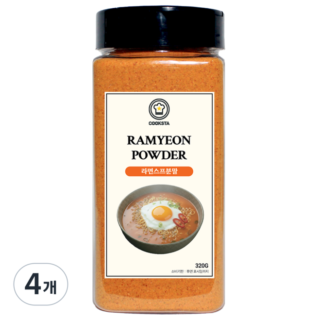 [쿡스타] 라면스프분말 - 국물 요리의 만능 감칠맛, 4개, 320g