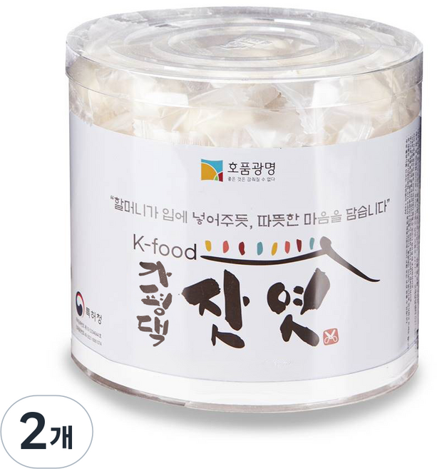 호품광명 가평댁잣엿 원통형, 600g, 2개