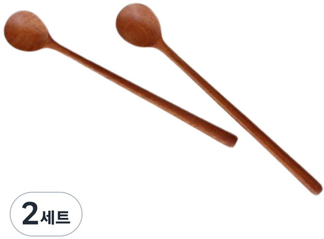 리드그린 옻칠 우드 커트러리, 01-옻칠 롱 티스푼 2p, 2세트