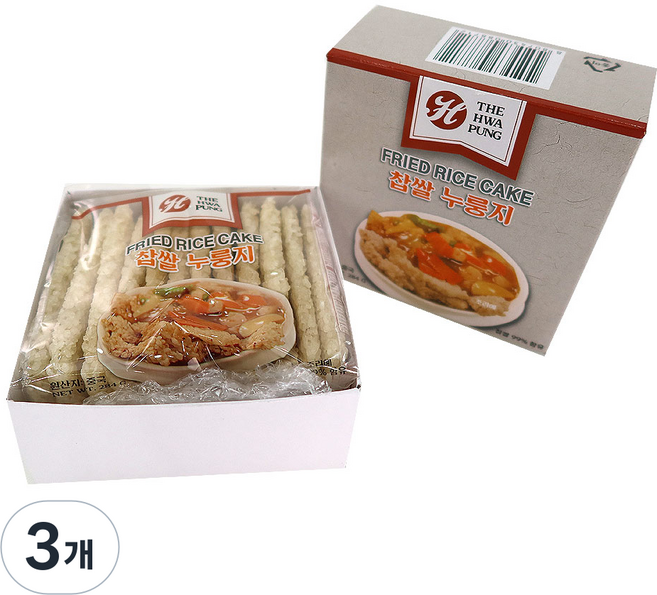 (배터짐)하이큐THP 찹쌀 누룽지 요리용 튀긴누룽지 중화요리 오리백숙, 284g, 3개
