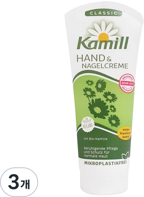 카밀 핸드 앤 네일 크림 클래식, 100ml, 3개 - 쿠팡
