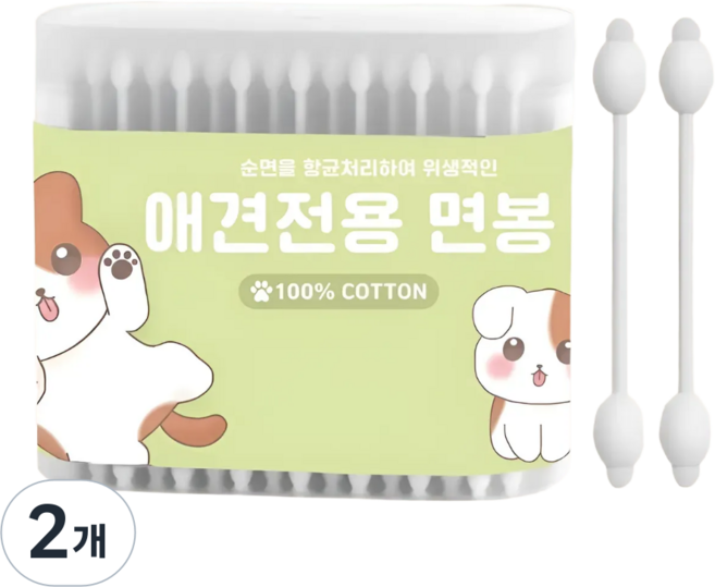 슈슈펫 반려동물 전용 강아지면봉 가성비, 2개, 110개입