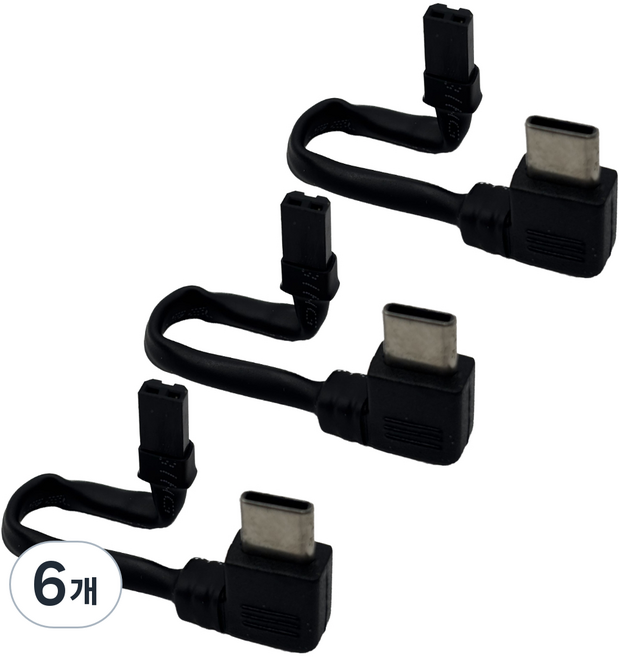 모토로이 방탄 배달대행 오토바이 자석 충전기 케이블, C타입, 6개, 8cm, 블랙