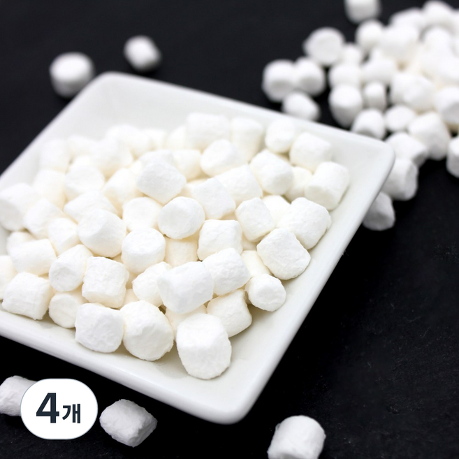 데코야 건조 마시멜로 비츠화이트 플러스 (건조/미니 마시멜로), 4개, 150g