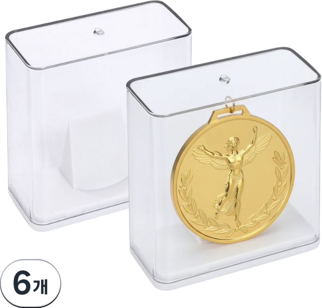 넉너크 메달보관함 케이스 메달 정리진열대, 6개, 투명