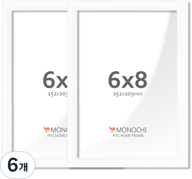 모노치 PVC 프레임 홈 인테리어 액자 6x8, 6개, 스노우