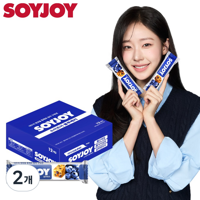 소이조이 블루베리 고단백질 고식이섬유 글루텐프리, 2개, 360g