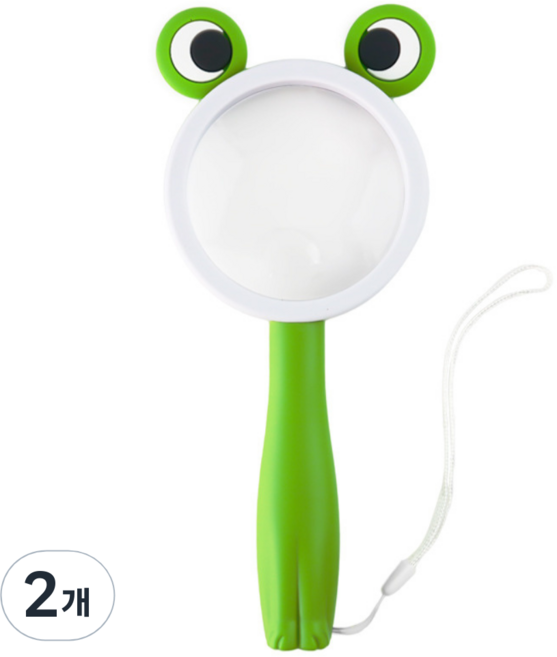 멜팅마켓 휴대용 손잡이형 돋보기, 그린, 2개