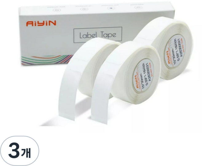 아이인 감열식 휴대용 네임스티커 미니 라벨프린터, 3개, D110/간격 라벨지 화이트