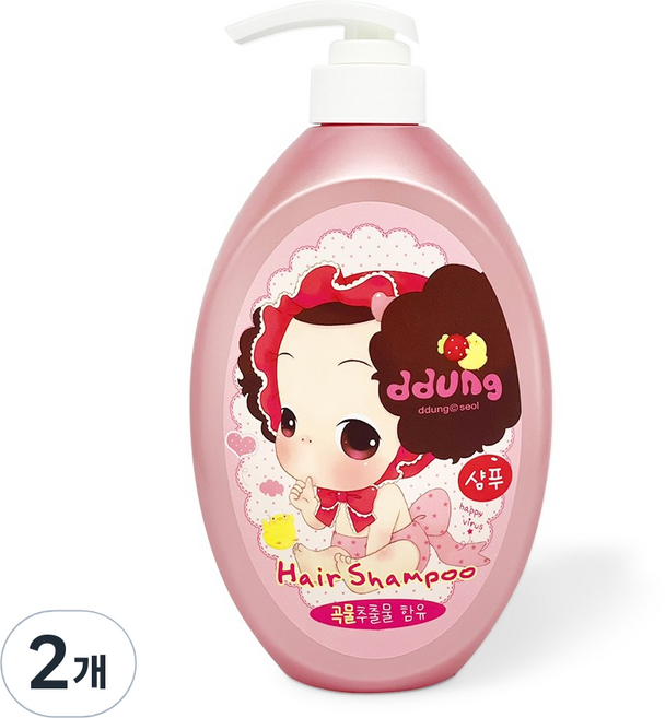 뚱 베이비 샴푸, 2개, 750ml